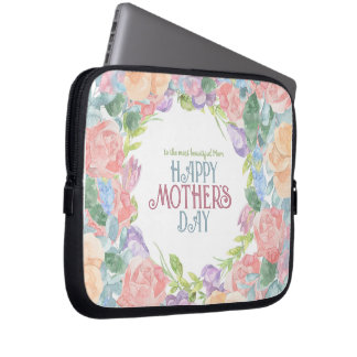 Capa Para Notebook Personalizar Quatro Flores de Dia de as mães de Aq