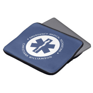 Capa Para Notebook Personalizar símbolo EMT - Técnico médico de emerg