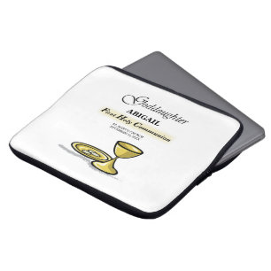 Capa Para Notebook Personalizável, Godchild First Communance Chalice