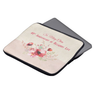 Capa Para Notebook Personalize, 40 anos de freira, rosa e