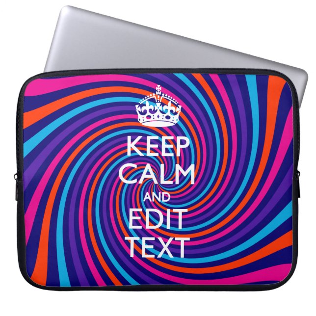 Capa Para Notebook Personalize sua espiral de manter-se calma e multi (Frente)