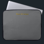 Capa Para Notebook Personalize With Name Gray   Orange<br><div class="desc">Style: Neoprene Laptop Sleeve 15 inch Protect your laptop with a custom laptop sleeve. Made with 100% neoprene, these lightweight and water resistant sleeves look great with your photos, text, or designs. Great for travel or just day-to-day use, custom laptop sleeves come in three sizes to fit your device and...</div>