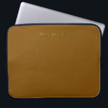Capa Para Notebook Personalize With Name Initials Brown<br><div class="desc">Style: Neoprene Laptop Sleeve 15 inch Protect your laptop with a custom laptop sleeve. Made with 100% neoprene, these lightweight and water resistant sleeves look great with your photos, text, or designs. Great for travel or just day-to-day use, custom laptop sleeves come in three sizes to fit your device and...</div>