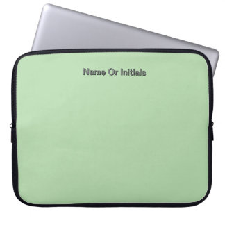 Capa Para Notebook Personalize With Name Initials Mint Green