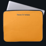 Capa Para Notebook Personalize With Name Initials Orange<br><div class="desc">Style: Neoprene Laptop Sleeve 15 inch Protect your laptop with a custom laptop sleeve. Made with 100% neoprene, these lightweight and water resistant sleeves look great with your photos, text, or designs. Great for travel or just day-to-day use, custom laptop sleeves come in three sizes to fit your device and...</div>