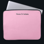 Capa Para Notebook Personalize With Name Initials Pink<br><div class="desc">Style: Neoprene Laptop Sleeve 15 inch Protect your laptop with a custom laptop sleeve. Made with 100% neoprene, these lightweight and water resistant sleeves look great with your photos, text, or designs. Great for travel or just day-to-day use, custom laptop sleeves come in three sizes to fit your device and...</div>