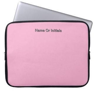 Capa Para Notebook Personalize With Name Initials Pink