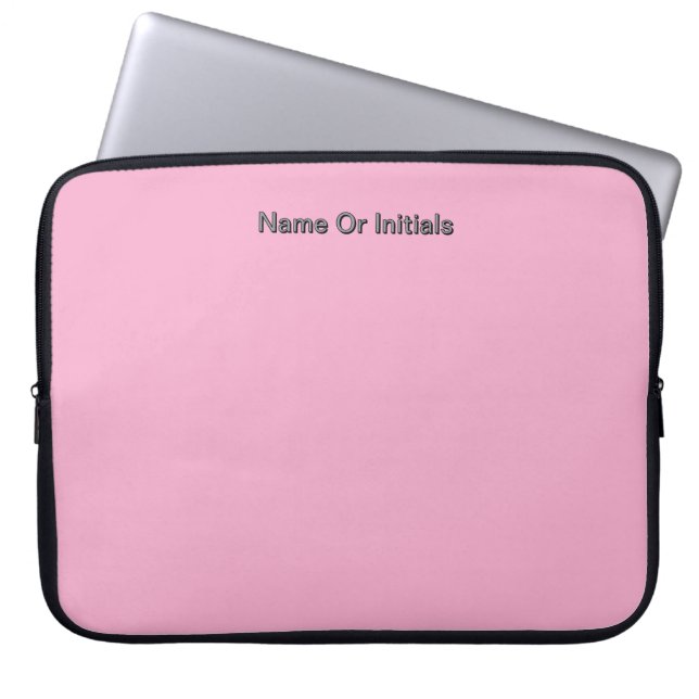 Capa Para Notebook Personalize With Name Initials Pink      (Frente)