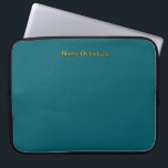 Capa Para Notebook Personalize With Name Initials Teal<br><div class="desc">Style: Neoprene Laptop Sleeve 15 inch Protect your laptop with a custom laptop sleeve. Made with 100% neoprene, these lightweight and water resistant sleeves look great with your photos, text, or designs. Great for travel or just day-to-day use, custom laptop sleeves come in three sizes to fit your device and...</div>