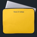 Capa Para Notebook Personalize With Name Initials Yellow<br><div class="desc">Style: Neoprene Laptop Sleeve 15 inch Protect your laptop with a custom laptop sleeve. Made with 100% neoprene, these lightweight and water resistant sleeves look great with your photos, text, or designs. Great for travel or just day-to-day use, custom laptop sleeves come in three sizes to fit your device and...</div>