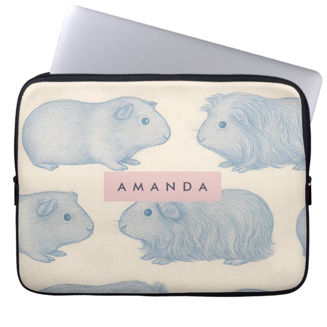 Capa Para Notebook Personalized Aesthetically Guinea Pigs Pattern (Frente)