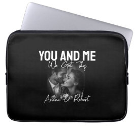 Capa Para Notebook Personalized Black Photo Couple You and Me 