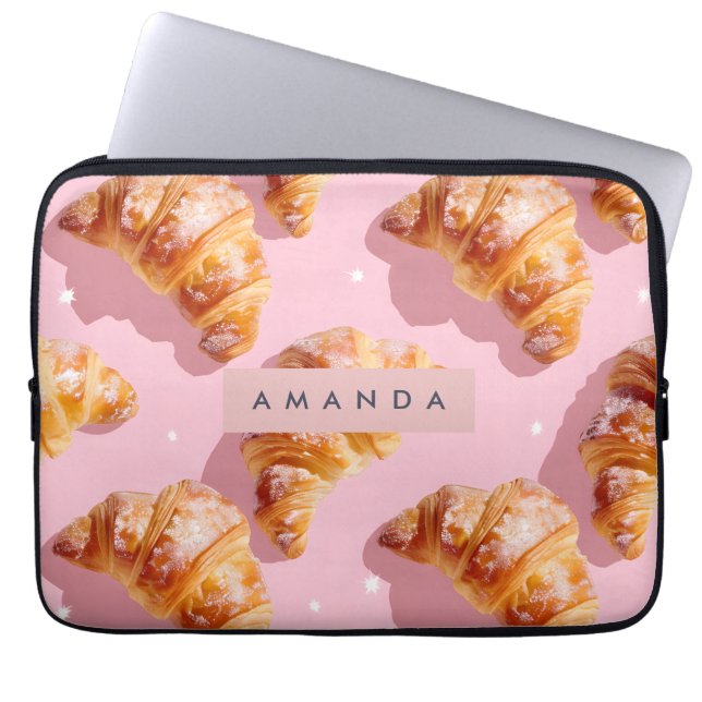 Capa Para Notebook Personalized Charming Croissant Delight (Frente)