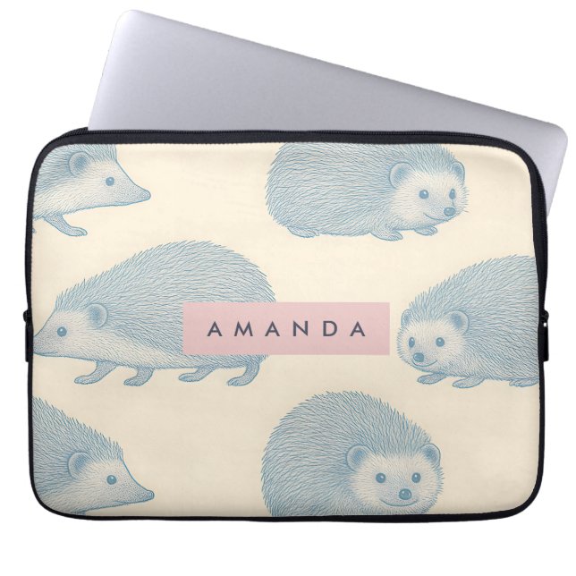 Capa Para Notebook Personalized Charming Hedgehog Pattern (Frente)