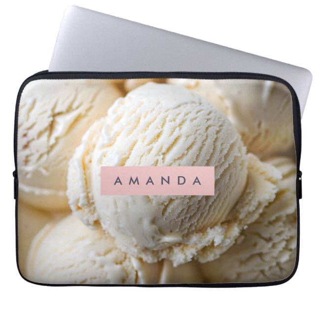 Capa Para Notebook Personalized Creamy Vanilla Ice Cream  (Frente)