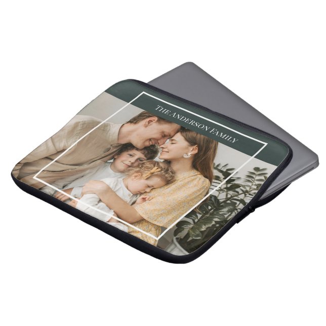 Capa Para Notebook Personalized Family Photo | Custom Family Name  (Frente Topo)