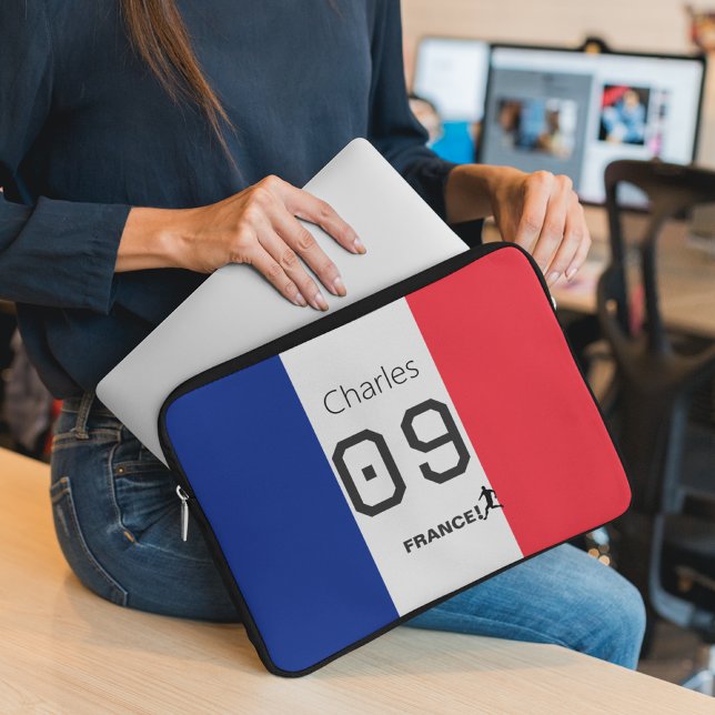 Capa Para Notebook Personalized French Flag Soccer Player Fan Support (Criador carregado)
