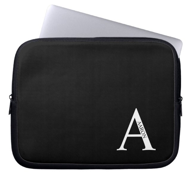 Capa Para Notebook Personalized Monogram and Name Laptop Sleeve (Frente)