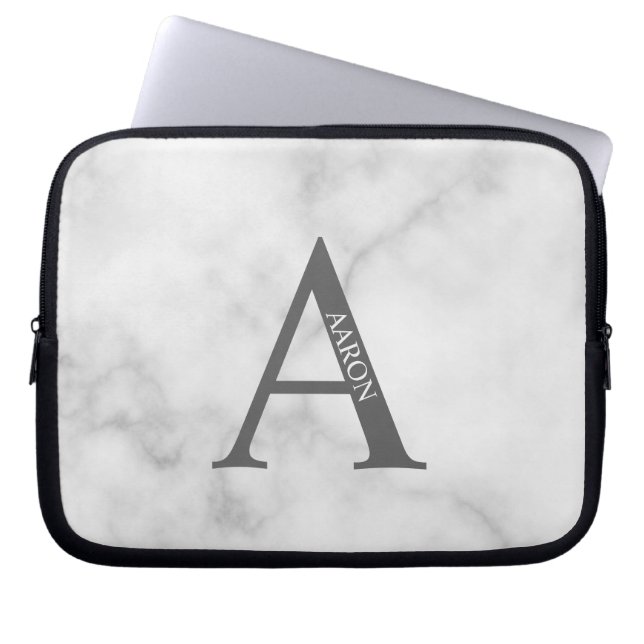 Capa Para Notebook Personalized Monogram and Name Laptop Sleeve (Frente)
