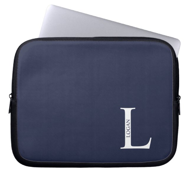 Capa Para Notebook Personalized Monogram and Name Laptop Sleeve (Frente)
