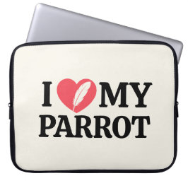 Capa Para Notebook Personalized Parrot Love Minimal Typography White