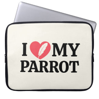 Capa Para Notebook Personalized Parrot Love Minimal Typography White