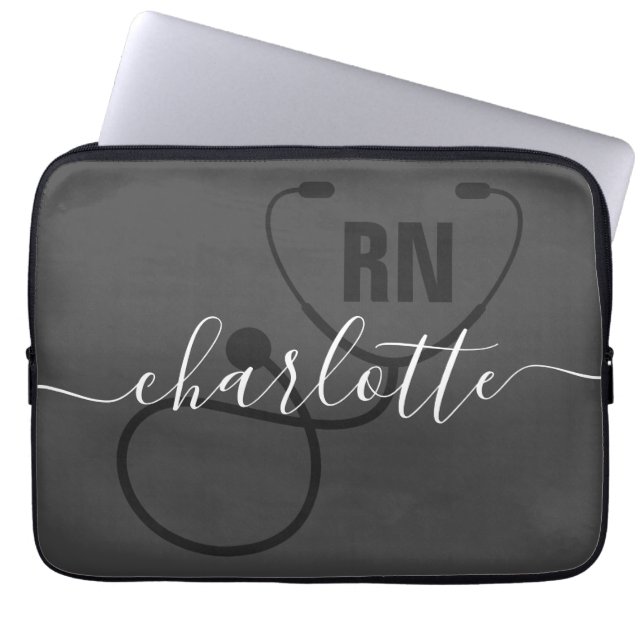 Capa Para Notebook Personalized RN Registered Nurse Graduation  (Frente)