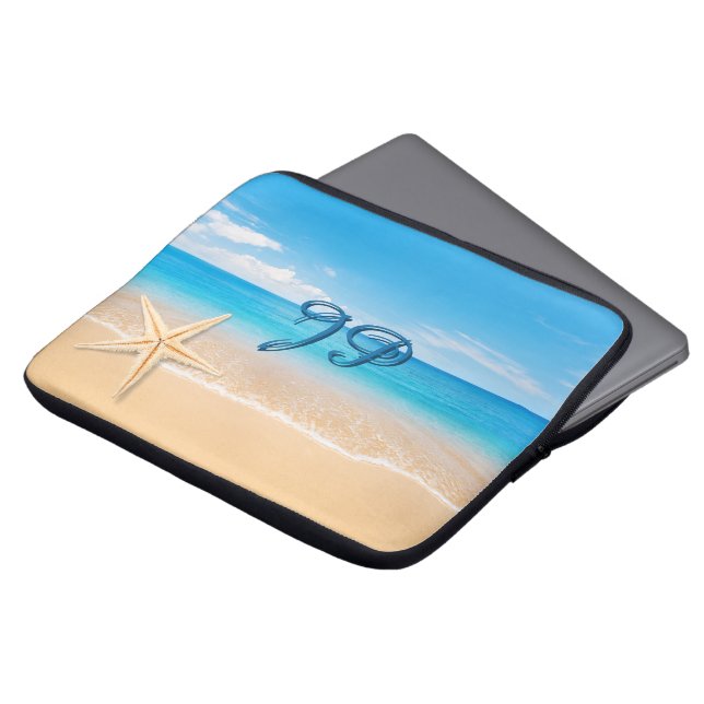 Capa Para Notebook Personalized Seaside Laptop Sleeve (Frente Topo)