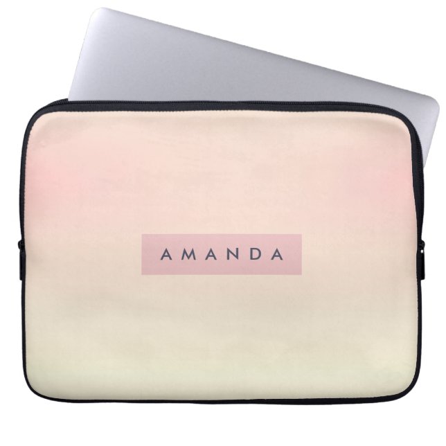 Capa Para Notebook Personalized Soft Pastel Blush Gradient (Frente)