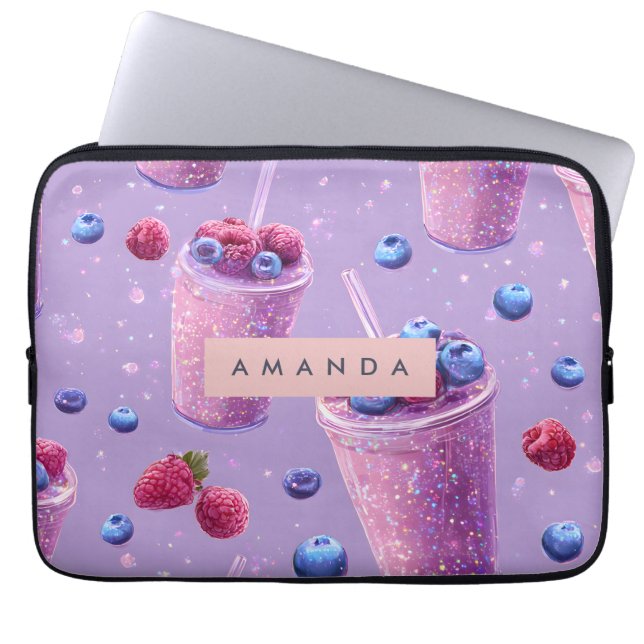 Capa Para Notebook Personalized Sparkling Berry Bliss Purple Smoothie (Frente)