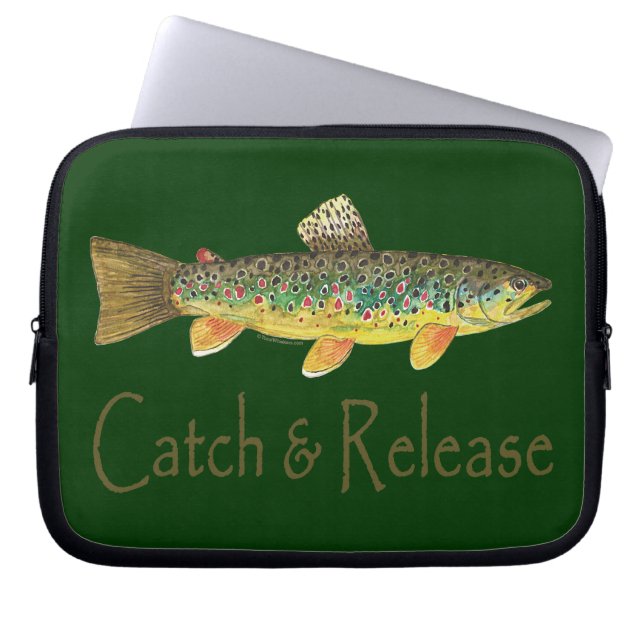 Capa Para Notebook Pesca de Capturas e Libertação (Frente)