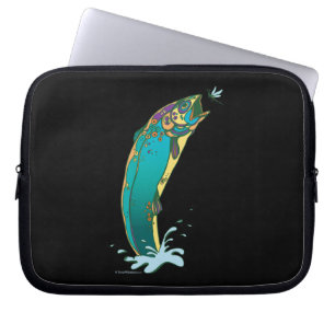 Capa Para Notebook Pesca de Trutas Psicodélicas