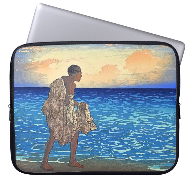 Capa Para Notebook 'Pescador Havaiano' - Charles W. Bartlett (Frente)