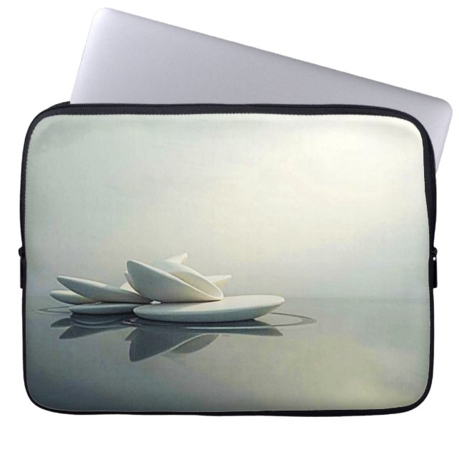 Capa Para Notebook Petais flutuantes de Design de pedra (Frente)