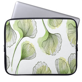 Capa Para Notebook Pétalas verdes