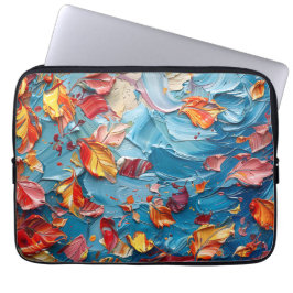 Capa Para Notebook Petals in Motion – Expressive Abstract Floral