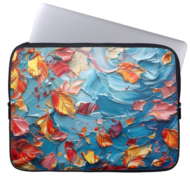 Capa Para Notebook Petals in Motion – Expressive Abstract Floral (Frente)