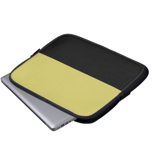 Capa Para Notebook Petróleo e Neoprene Dourado (Frente Inferior)