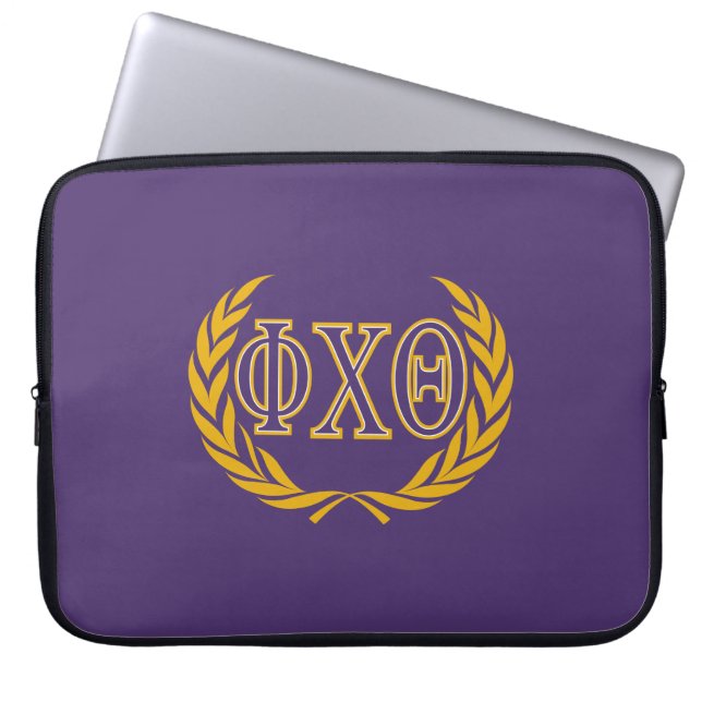Capa Para Notebook Phi Chi Theta | Grego com Coroa (Frente)