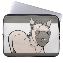 Capa Para Notebook Piada de Cavalo Engraçado Adorável Brincadeira do