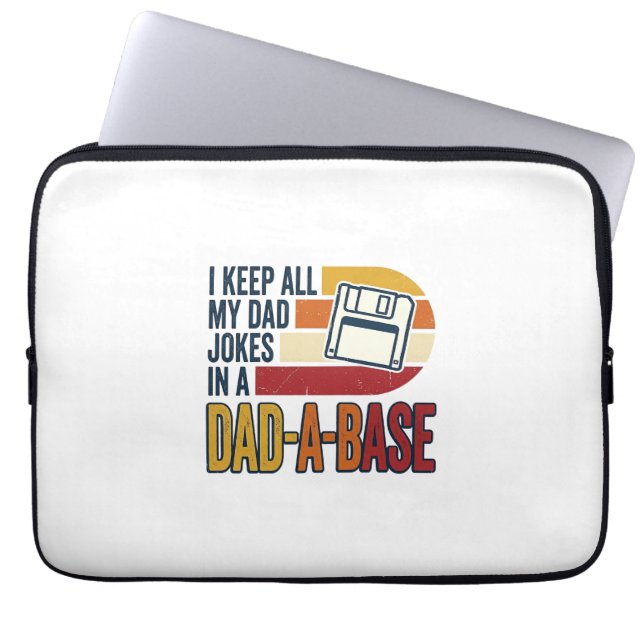 Capa Para Notebook Piada de Pai Base Retro Engraçado Pai Vetor Desi (Frente)