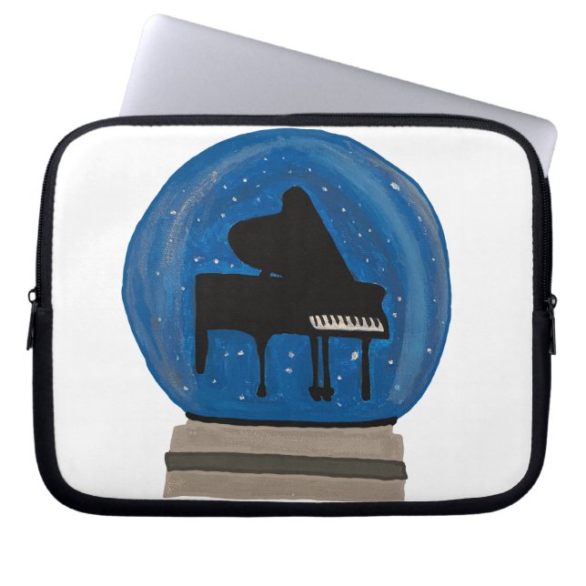 Capa Para Notebook Piano em um globo de neve - Papel de moldagem (Frente)