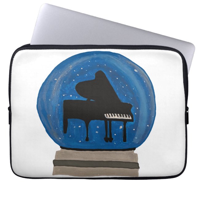 Capa Para Notebook Piano em um globo de neve - Papel de moldagem (Frente)
