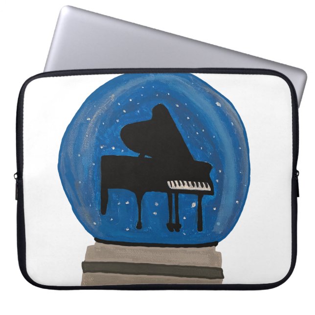 Capa Para Notebook Piano em um globo de neve - Papel de moldagem (Frente)