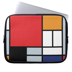 Capa Para Notebook Piet Mondrian - Composição com Grande Plano Vermel