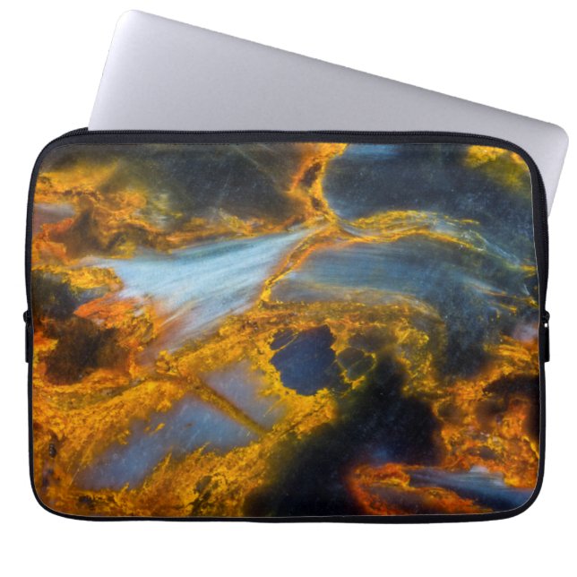 Capa Para Notebook Pietersite com Veios Laranja (Frente)