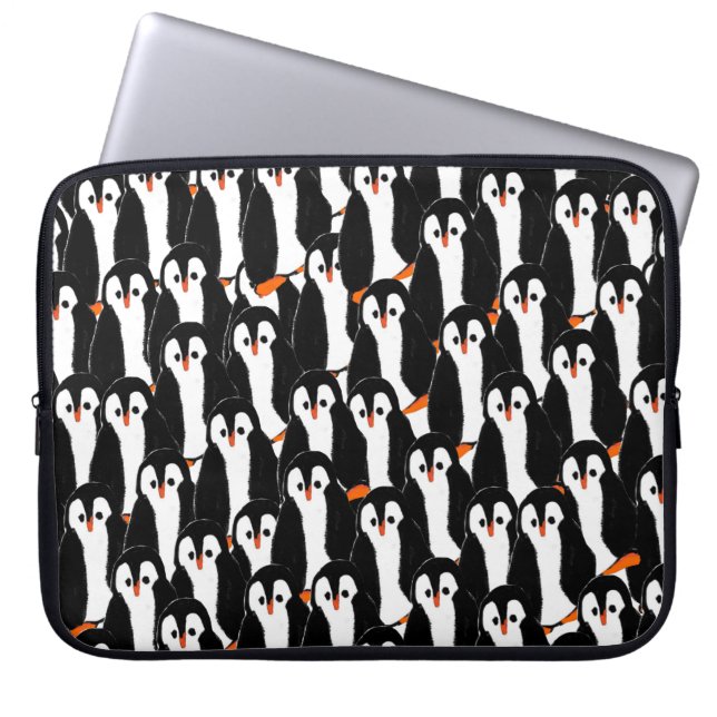 Capa Para Notebook Pilares bonitos e Whimsical de pinguins (Frente)