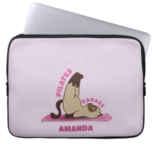 Capa Para Notebook Pilates Badass Workout Kitty Bolsa de laptop