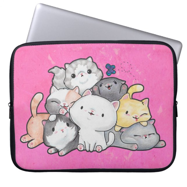 Capa Para Notebook Pilha de Kittens (Frente)