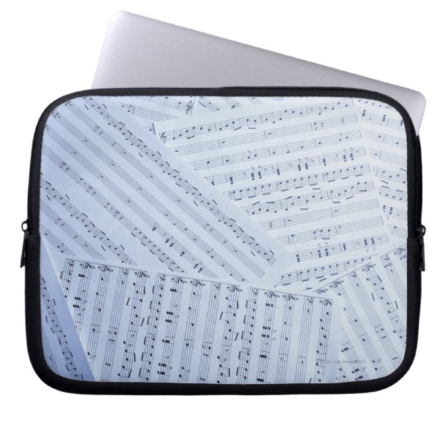 Capa Para Notebook Pilha de Música Folha (Frente)